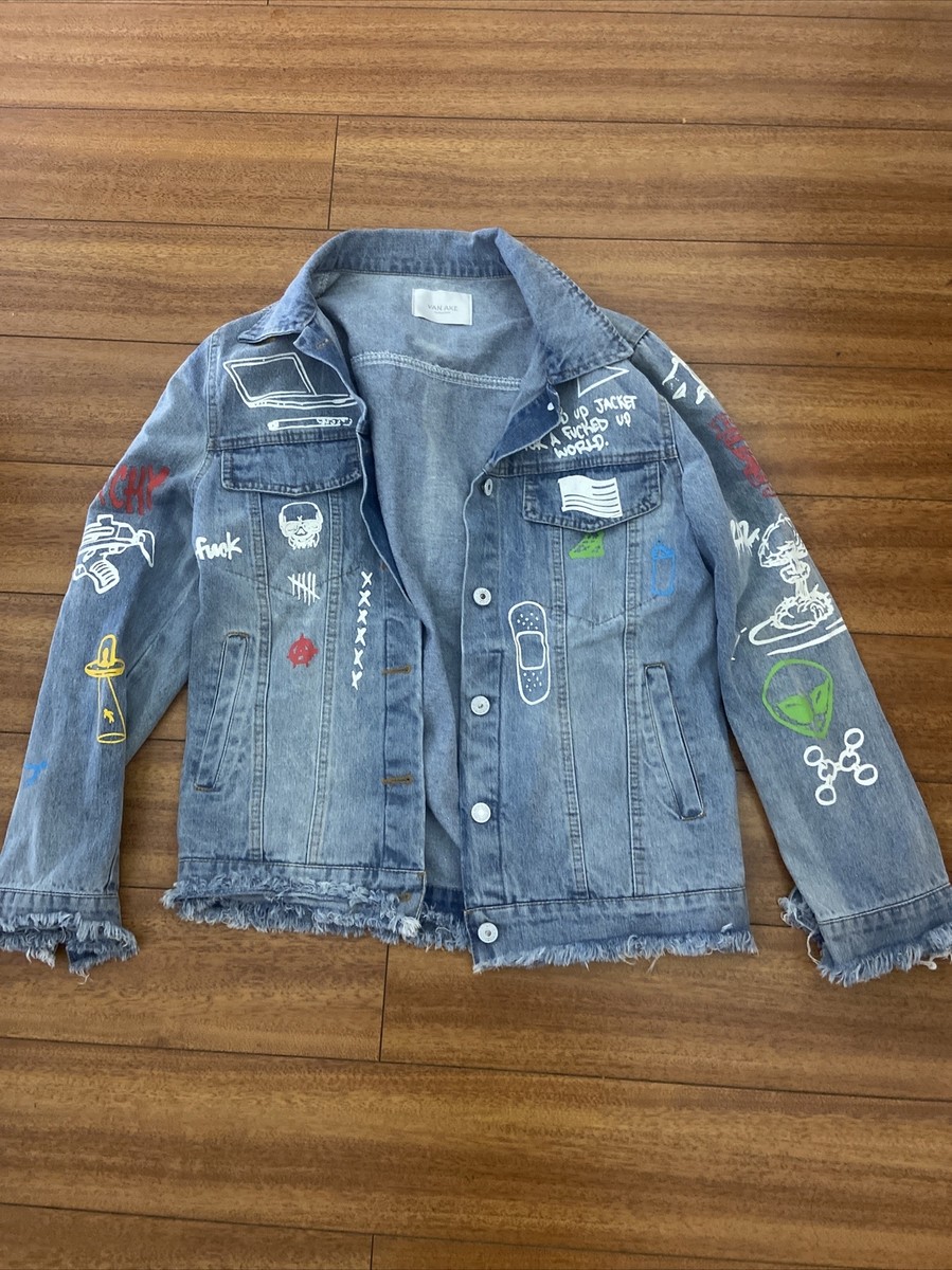 van ake jacket jeans size midium Australia