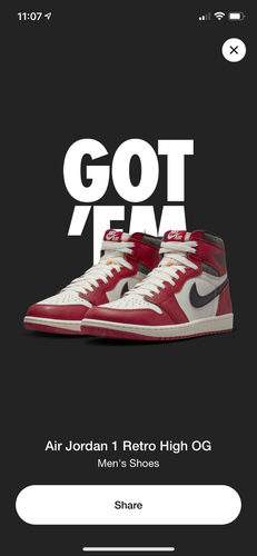 Nike Air Jordan Retro 1 High OG Chicago Lost and Found Sz 10.5 Confirmed SNKRS | eBay