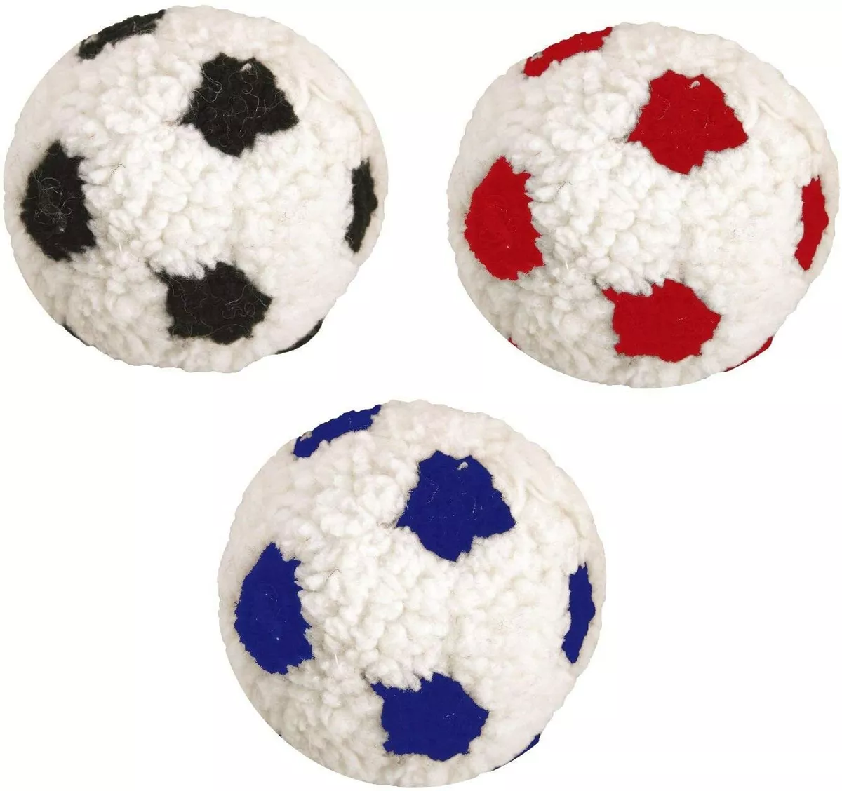 J S BERBER 23 CM STUFFED PLUSH DOG PUPPY SOFT SQUEAKY FOOTBALL TOY DA228