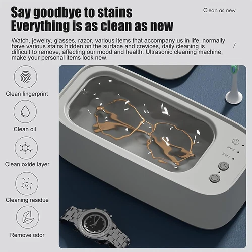 Ultrasonic Jewelry Cleaner Denture Glass Watch Ring Bath Tank Cleaning Machine - Picture 10 of 12