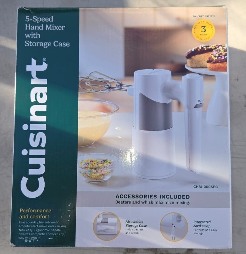 5 Speed Hand Mixer with Storage Case HM-150S &ndash; New, Never Used