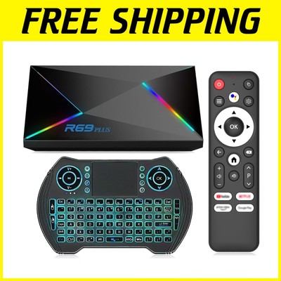 High-Performance Android 14 TV Box 4GB RAM 64GB ROM with Mini Wireless Keyboard