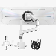 Heavy-Duty Single Monitor Arm for 17-57 Inch, up to 59.4Lbs Ultrawide Screens,Ga