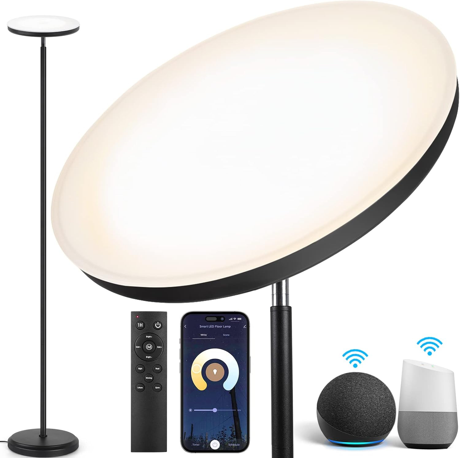 Lampada da Terra Potente 30W 3000LM Smart | Risparmio e Controllo