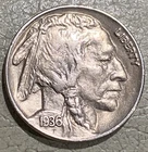 1936 Buffalo nickel nice original BU UNC condition coin