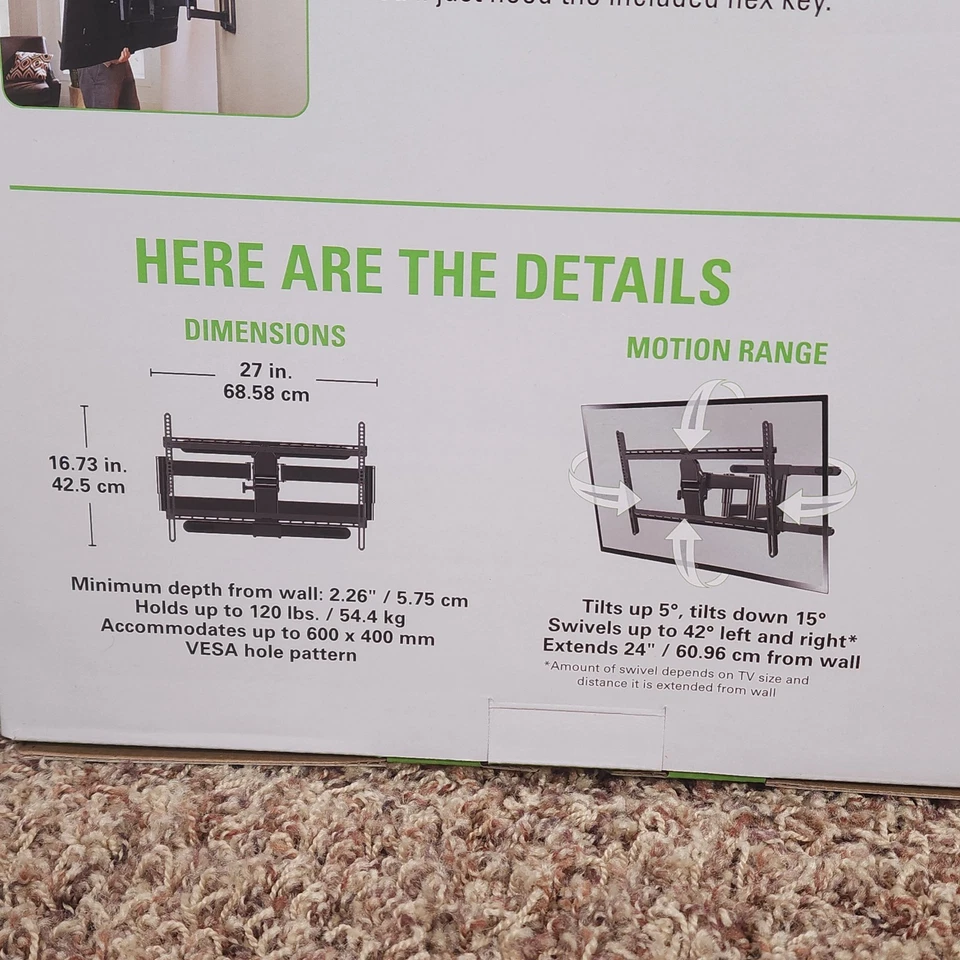 SANUS VUEPOINT SOPORTE TV FULL-MOTION PARA TVS 42"-85" Foto 3 de 4