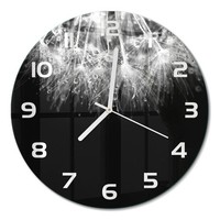 Stilvolle Wanduhr Mit FließEnden Zeigern LöWenzahnsamen WeißE Zeiger Fi30 Cm