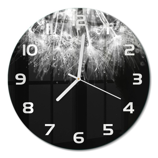 Stilvolle Wanduhr Mit FließEnden Zeigern LöWenzahnsamen WeißE Zeiger Fi30 Cm-image