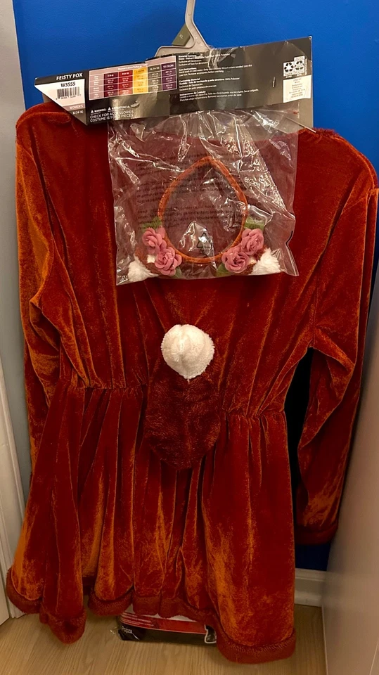 Feisty Fox Vestido de Halloween para Mulheres Fofo com Orelhas Faixa de Cabeça - Imagem 2 de 2