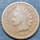 1869 Indian Head Cent 1c Nicely Circulated #102077