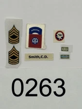1/6 scale-US Army Insignia-82nd Airborne;(2) Master SGT; (SEE PHOTOS)-AS IS-0263
