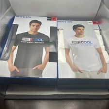 LOT OF 2 32 Degrees Cool Men 3-Pack Short Sleeve Crew Neck Shirt Sz M 6 SHIRTS 