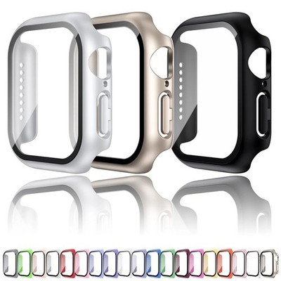 Tempered Glass Case For Apple Watch 10 9 8 7 6 SE 5 38-49mm Screen Protector