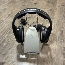 Sennheiser TR120 On Ear Wireless RF Headphones HDR120 W/Charging Cradle Tested