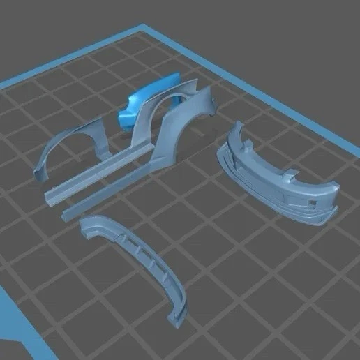 Kit de carrocería 1/64 ancho Hot Wheels estilo EK9 M&M Foto 3 de 3