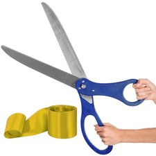 Big Ribbon Cutting Ceremony Kit - Oversize Blue Scissors for Ribbon Cutting 2...