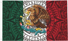 Mexican Flag   3X5 Ft Outdoor/Indoor Durable Polyester Mexico Tapestry Vivid Col