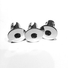 Polished Hex Head Qtr Turn DZUS Button Fasteners - 500 Flat 10pk