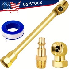 For Tire Inflator Gauge Air Compressor Dual Head Air Chuck Set Tire Air Fill Kit