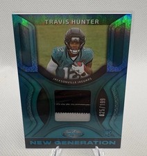 2025 Panini Certified Travis Hunter New Generation Jerseys Mirror Teal /199 RC