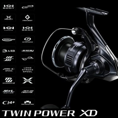 Shimano 25 TWIN POWER XD C3000HG Spinning Fishing Reel Made in