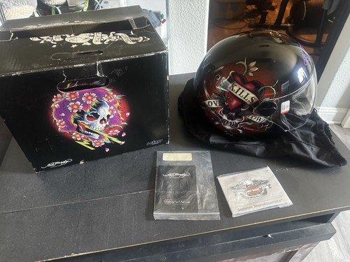 New Ed Hardy “Love Kills Slowly” Motorcycle Helmet Size XL Collector Item