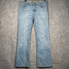 Vintage Y2K Womens Roberto Cavalli Blue Jeans Sie L 32x30 Straight Leg Logo