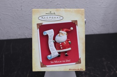 Hallmark Keepsake Ornament So Much To Do Santa Christmas 2004 New In Box