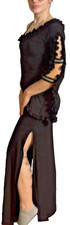 Evening Dress with Ruffles and Rhinestones