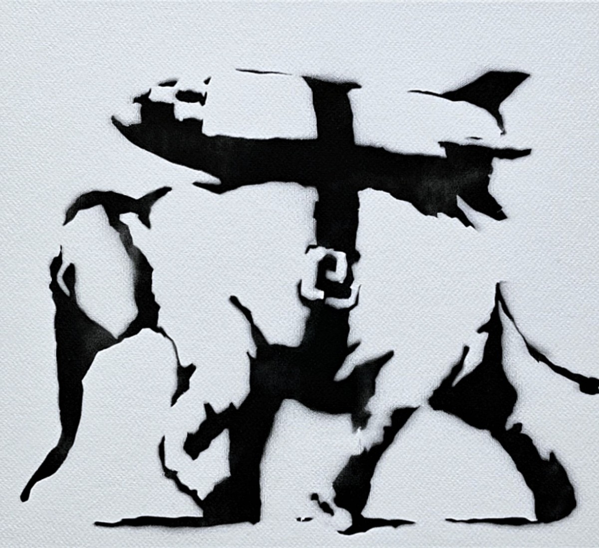 BANKSY - Elephant with Bomb - numbered edition 77/150, 50x70 cm