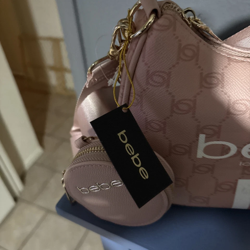 Bolso de Mano Bebe Mini Rosa/Blanco Sachel ¡BONITO! Foto 4 de 4