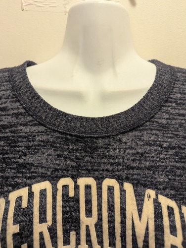 Abercrombie & Fitch Women's Medium Blue Knit Lightweight Tunic Sweater With Logo - Picture 2 of 8