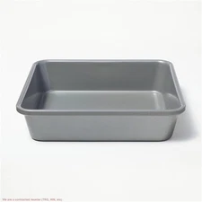 8" Nonstick Aluminized Steel Square Baking Pan Gray - Figmint