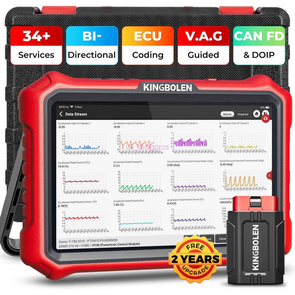 KINGBOLEN K8 PRO Car Diagnostic Tool OBD Scanner All System Lifetime Free Update