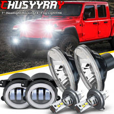 For 2007-2018 Jeep Wrangler JK JKU H4 Bulb +7...