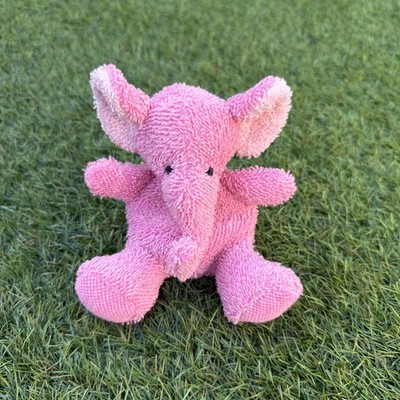 ULTRA RARE RETIRED RUSS BERRIE HOME BUDDIES CASHEW PINK TOWLING ELEPHANT 6''