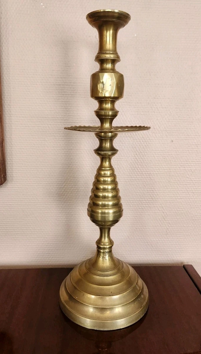 Paire De Bougeoirs Anciens En Laiton - Style Classique Pour Déco Maison