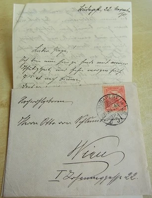 Wein- und Sektproduzent Robert SCHLUMBERGER (1874-1944): Brief BUDAPEST 1901 - Bild 1 von 4