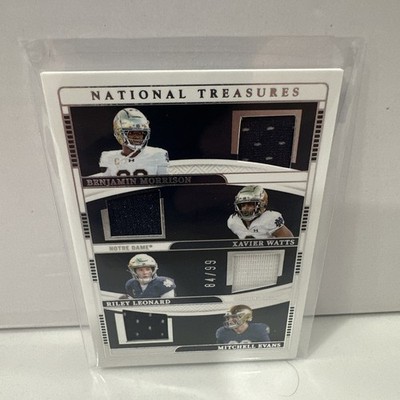 2025 Panini National Treasures Collegiate Leonard Morrison Watts Evans Patch /99