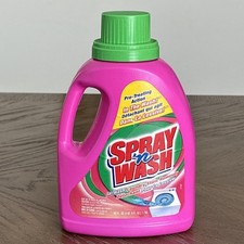 Spray N Wash In Wash Stain Remover PINK BOTTLE 40ozVTG Discontinued 35 Full
