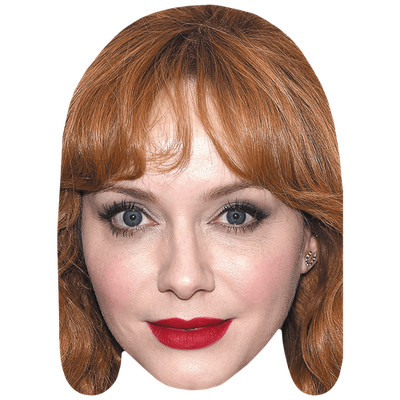 Christina Hendricks (Lippenstift) Promi Maske, flaches Kartengesicht, Kostüm Maske