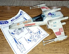 100% Complete Star Wars POTF X-Wing Fighter Power Of Tne Force Kenner Works 1995