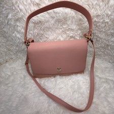 Tommy Hilfiger Pink Geometric Logo Shoulder Bag with Magnetic Closure