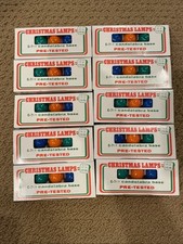 Lot Of 50 Vintage Christmas C-7 1/2 Candelabra Candle Lamp Base Bulbs Colored