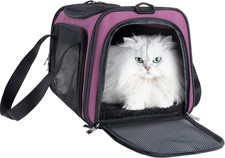 Top Load Cat Carrier Bag for Medium Cats and Small Dogs - Escape Proof Auto-Safe