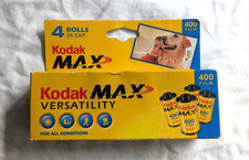  4 Rolls Kodax Max 400 Versatility 35mm Color Print Film 24 exp 09/2005