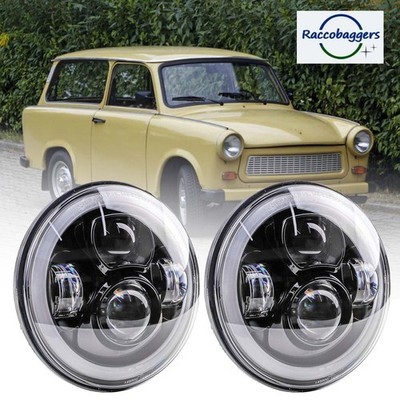 E24 Genehmigt Für Trabant 1.1, P50, P600 LED Scheinwerfer mit Tagfahrlicht