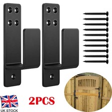 2X Door Barricade Brackets Heavy Duty Door Bar Holder Brackets Home Security