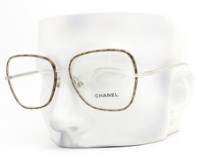 Chanel 2188J 127 Eyeglasses Glasses Brown Tortoise Rim Silver 53mm with Pouch