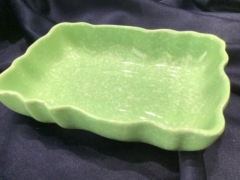 IMPERAL USA F37 SPECKLED GREEN bonsai PLANTER baker VINTAGE! excellent!